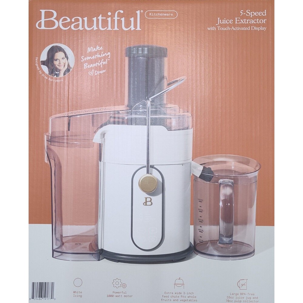 Beautiful 5-Speed 1000W Electric Juice Extractor with Touch Activated Display
